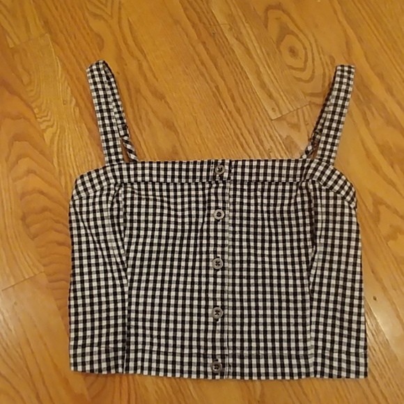 Hollister Tops - NWOT Hollister Crop Top B&W Checks Size Small